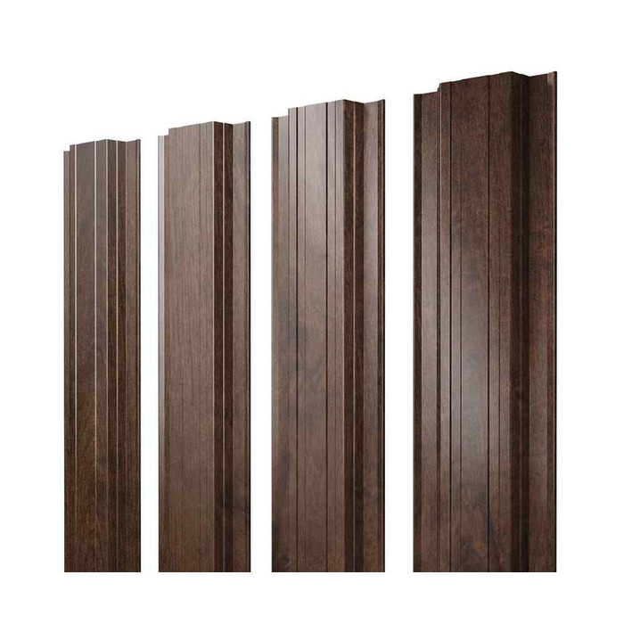 Штакетник Прямоугольный с прямым резом 0,45 Print Premium Antique Wood TwinColor