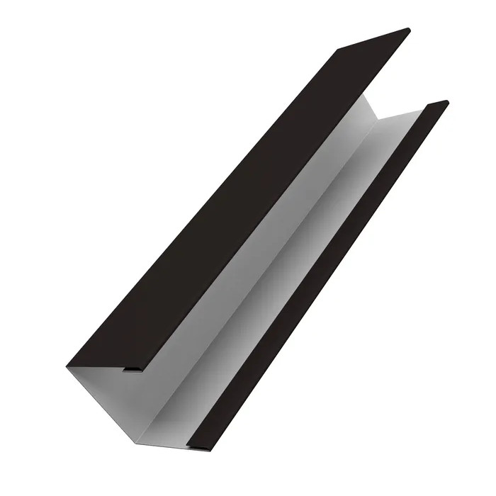 Крышка жалюзи Milan Slim 0,5 Satin с пленкой RAL 9005 черный (2,5м)