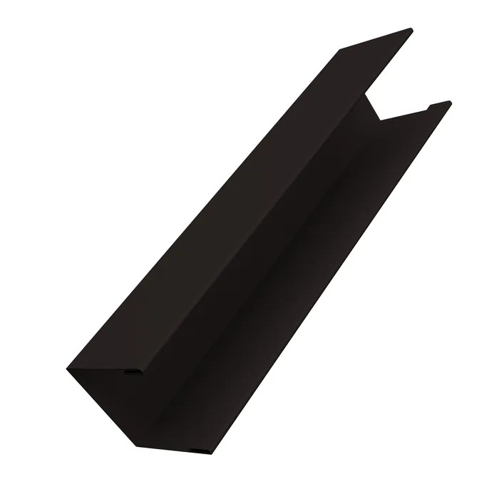 Крышка жалюзи Milan Slim 0,5 Velur X с пленкой RAL 9005 черный (2,5м)